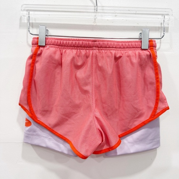 Nike Girls Pink Salt Dri-Fit Tempo 2-in-1 Training Shorts Running Athletic Sport - Picture 2 of 6